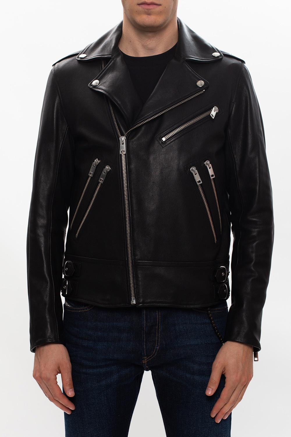 GARRETT' leather jacket - Men's Clothing | Diesel 'L | IetpShops 